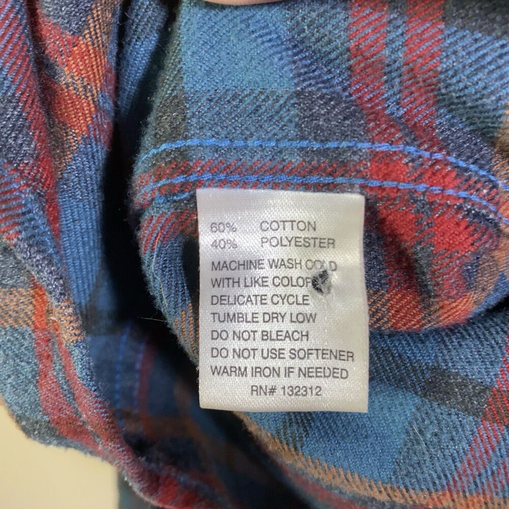 Howler Bros Shirt Mens Large Blue Plaid Flannel Long Sleeve Button Up - Picture 16 of 16